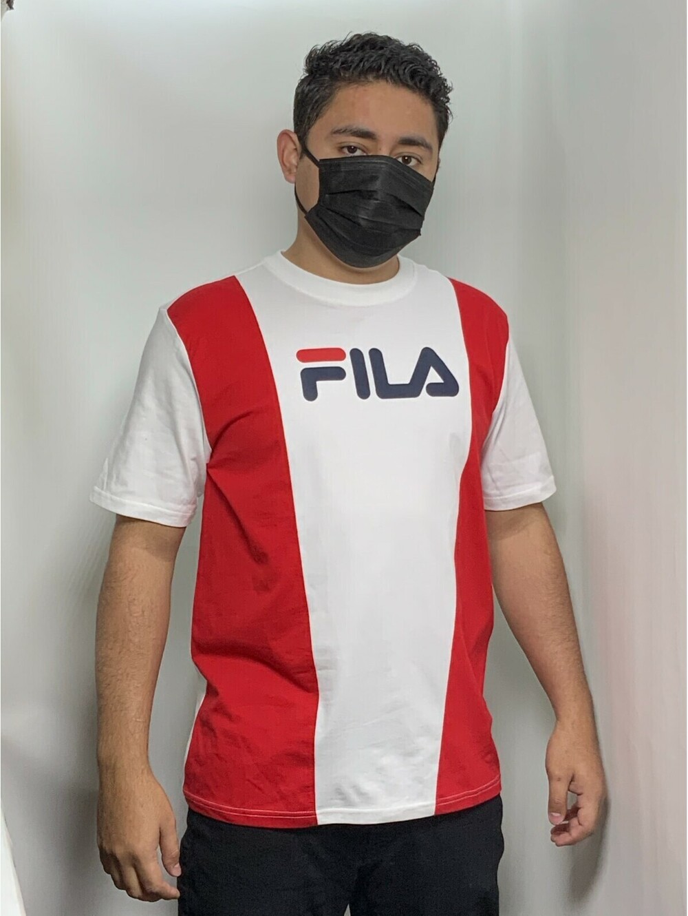 Men's Fila White | Red Short Sleeve Tee Shirt
